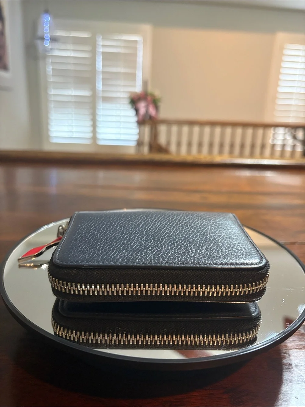 CHRISTIAN LOUBOUTIN Winged Heart Leather Wallet